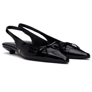 ANINE BING Patent Leather Zoey Slingbacks